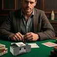 thumbnail image 2 of Binwennn Étui Automatique pour Cartes Poker Texas Hold'em Mahjong 2 6 Compatible Machine de Jeu de Table, 2 of 4