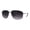 Silver Smoke +1.00, variant on Mens Classic Narrow Rectangle Airforce Officer Style Bifocal Lens Sunglasses Silver Smoke +1.5