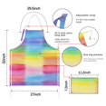 thumbnail image 7 of Colorful Watercolor Stripe Pattern Apron-Garden Aprons for Women with Pockets-Cotton Linen Waterproof Kitchen Cooking Gardening Aprons Adjustable for Kitchen,Cooking,BBQ and Salon 33x27 Inch, 7 of 7