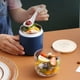 thumbnail image 5 of Recipiente para yogur, termo para alimentos de 2 niveles, de acero inoxidable Azul, 5 of 9