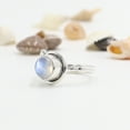thumbnail image 5 of Earth Gems Jewelry Natural Rainbow Moonstone Ring 925 Sterling Silver Gemstone Statement Ring for Women, 5 of 10