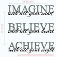 thumbnail image 4 of Imagine Believe Achieve Inspirational Wall Vinyl Decals Sticker Quote Art Décor, 23 X 23 , Storm Gray, Black, 4 of 4