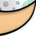 thumbnail image 3 of 36.2 Inch Round Floor Mat Cute Mermaid Pattern Carpet Decor Rug for Living Room Bedroom, 3 of 6