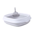thumbnail image 1 of Caja de Arena para Gatos a Prueba de Salpicaduras Perfecl Gris Medio Extraíble Fácil de Limpiar, 1 of 8