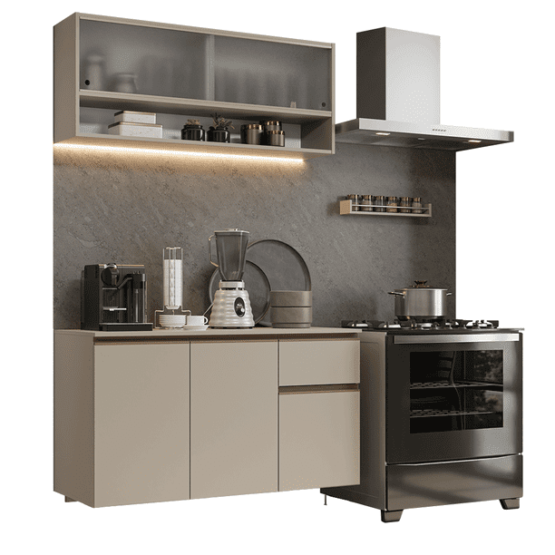 Cocina Integral Completa Modular Madesa Nice 120cm Crema 10