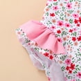 thumbnail image 4 of Happy Town Toddler Baby Girl Beach Bathing Suit Floral Sleeveless One-Piece Swimsuit With Bowknot, 4 of 7