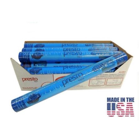 Blue Plastic Tape - Surface Protection Tape 3 Mil Self-Adhesive Plastic Film 24