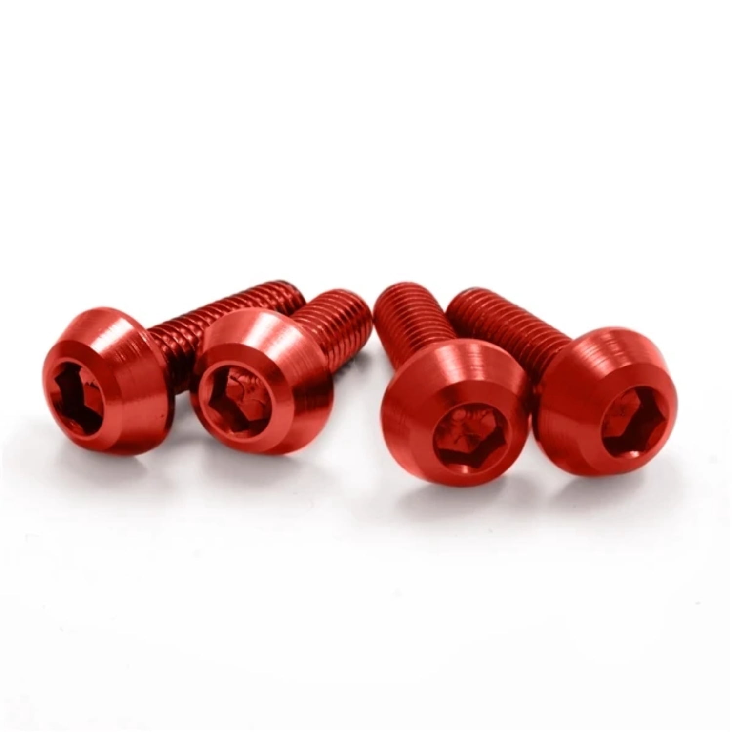 4/Pc Drc Aluminum M6 Flange Bolts 16Mm Ti-Color