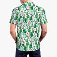 thumbnail image 5 of Rocae Cactus Plants for Men's Short Sleeve Polo Shirt, Quick Drying Performance Moisture Wicking Sports Men's Golf Shirt X-Large, 5 of 9