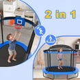 thumbnail image 4 of 6FT Small Trampoline for Kids with Basketball Hoop, SHINPT Indoor & Outdoor Trampoline with Safety Enclosure Net, Heavy-Duty Jumping Mat and No-Gap Design, Mini Trampoline for Boys & Girls Ages 3+, 4 of 9