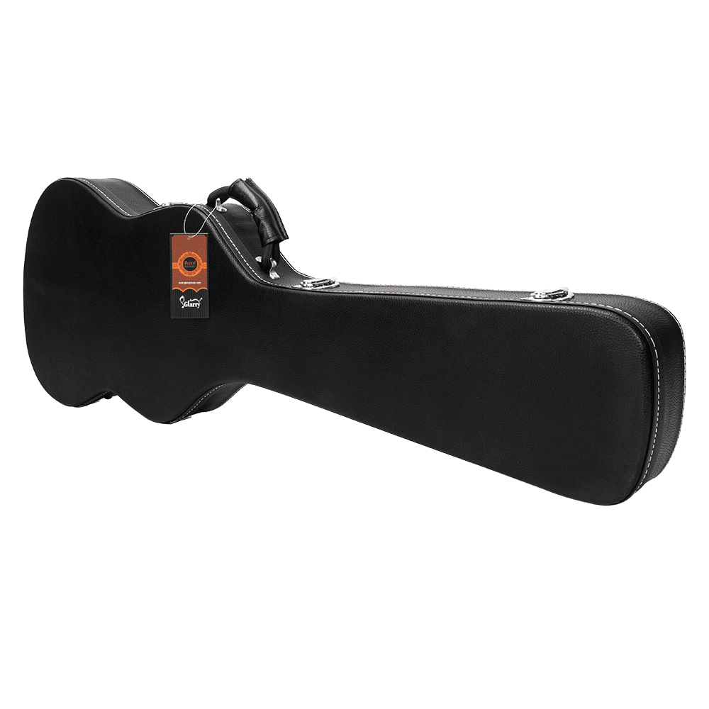 Tcbosik Electric Bass Hard Case with Lock, Fits for Standard Electric Bass Guitar, Black