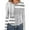 White, variant on Women's Casual Round Neck Long Sleeved Floral Print Slim Tight Fitting Loose Tunic Top Yellow S