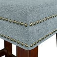 thumbnail image 4 of Linon Renner Backless 24.5" Counter Stool, Walnut Finish with Gray Fabric, 4 of 7