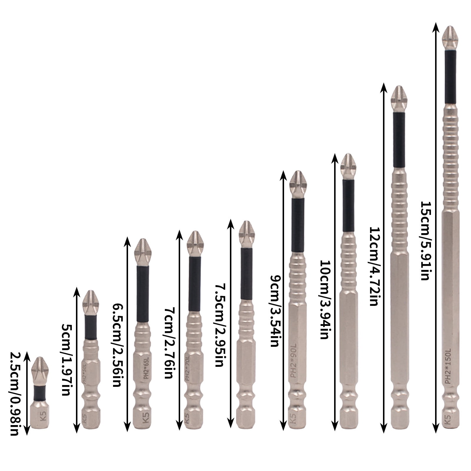 YUNAFFT High Magnetic Screwdriver Drill Bit Set, Drill Bits, Non-Slip Magnetic Electric Precision Alloy Steel Screwdriver Set