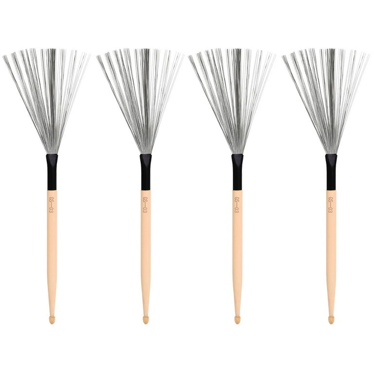 2 Pairs Double Head Drum Brush for Drummer Playing Percussion