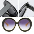 thumbnail image 4 of Gafas de terre con vintage para mujer 90 80 Gafas tamaño con montura de plástico Gafas de terre para Lente gris degradado marco negro amarillo BLESIY Gafas de sol retro de mujer, 4 of 8