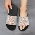 thumbnail image 6 of GZHJMY Stylish Slides for Women Men, Pink Pineapple Marble Soft Flexible Slip-on Sandals Slippers, 6 of 7
