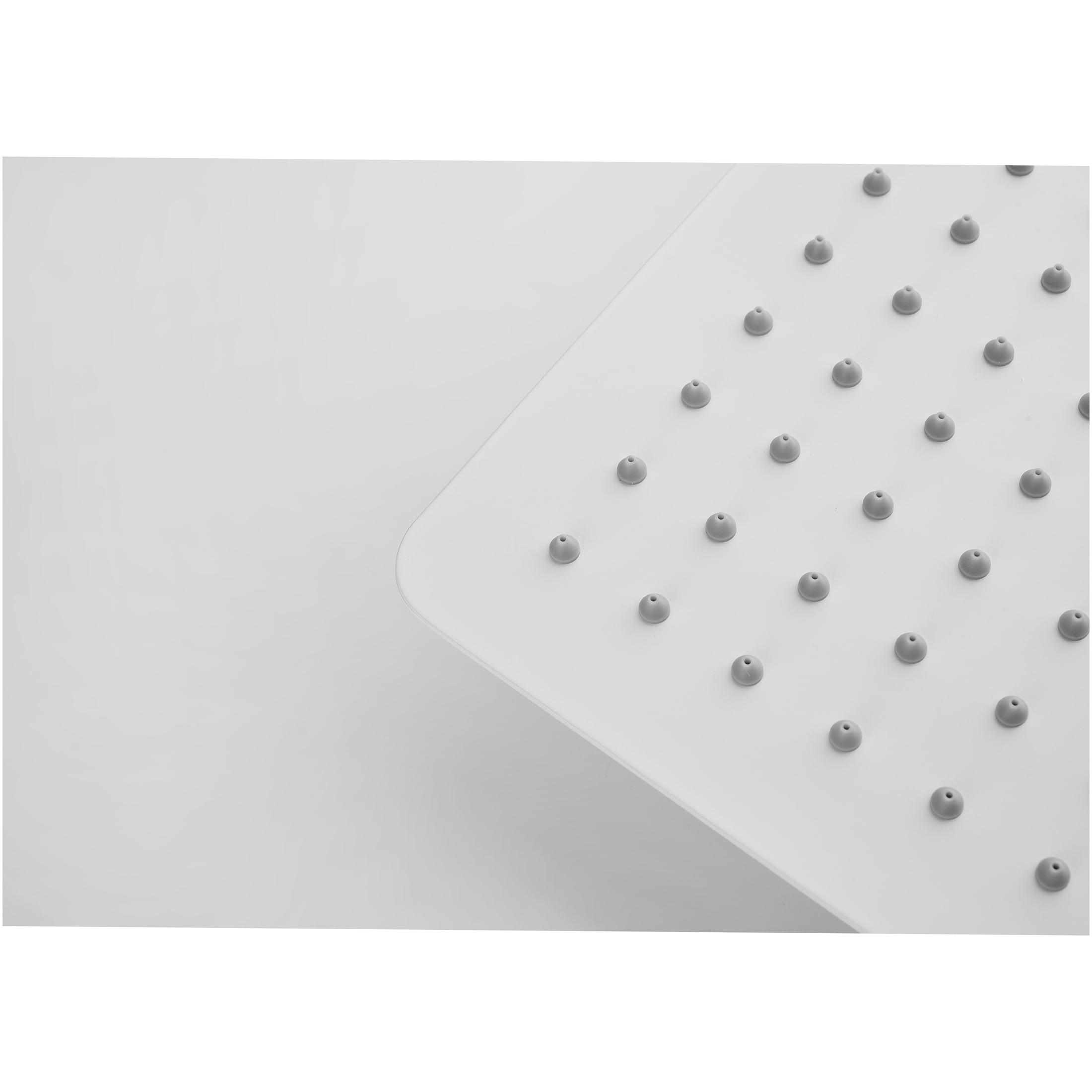 JERFIT Ultra-Thin 12 Inch Rain Shower Head High Pressure, 304 Stainless Steel Square Showerhead with Self-Cleaning Nozzles, Tool-Free Installation, Full Body Coverage, White