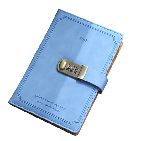 EOQ Diariy, Journal With Lock A5 PU Leather Diary With Lock 240 Pages