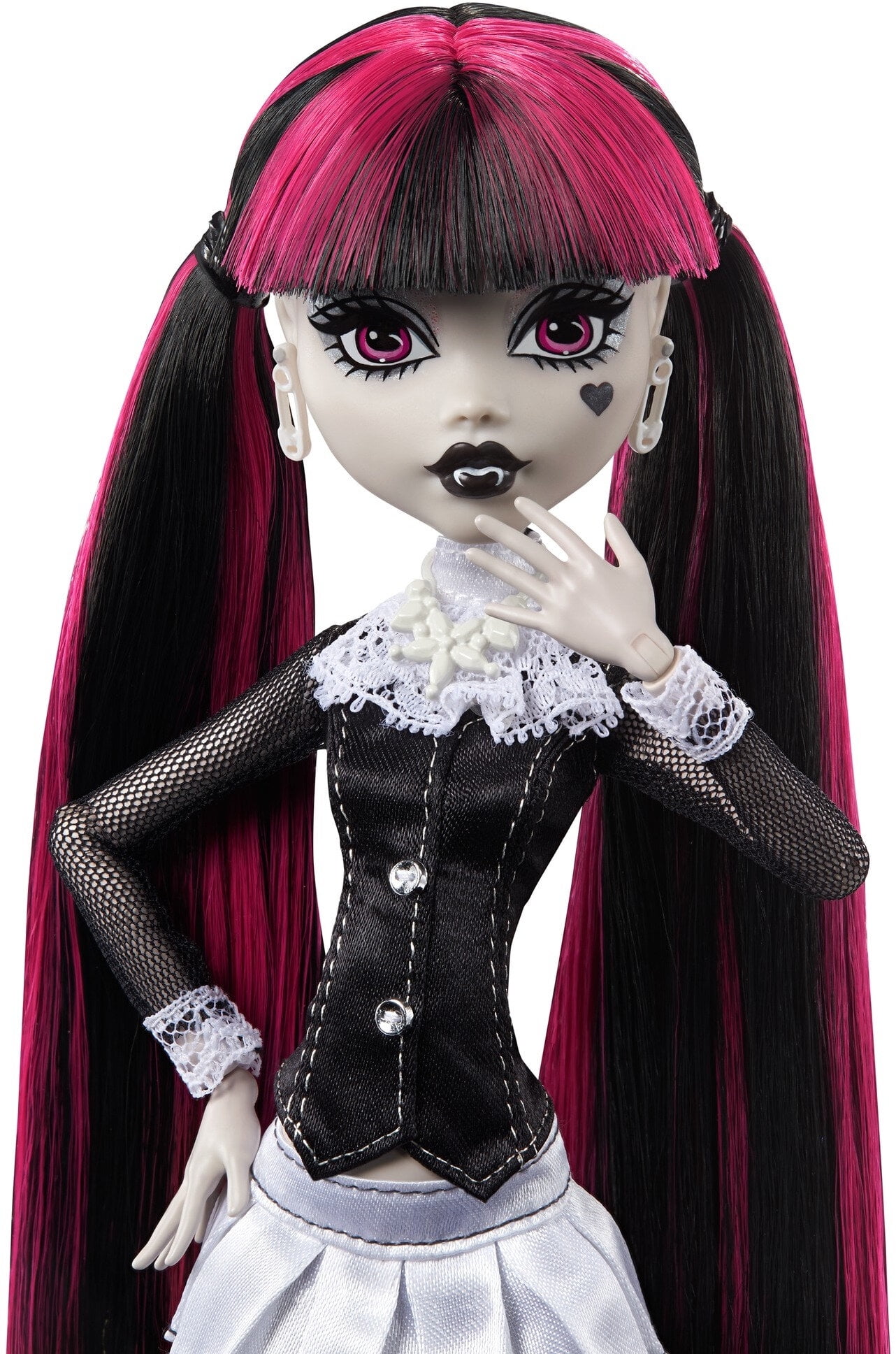 Monster High Reel Drama Draculaura Doll & Pet, Black & White Horror Look