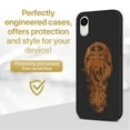 thumbnail image 2 of Wood phone case for iPhone XR compatible protective cell phone cover shockproof slim fit laser engraved Svarog design Black wood case for Men & Women by CaseYard, 2 of 7