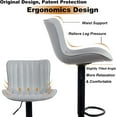 thumbnail image 6 of Kidol & Shellder Modern Swivel Bar Stools Set of 2 Gray Adjustable High Back Counter Stools, 6 of 7