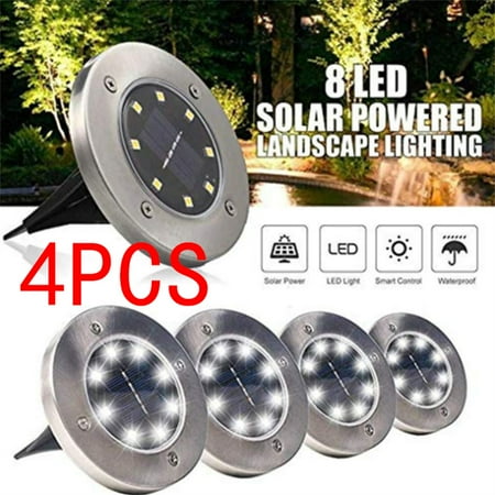 

4PCS 8LED white light Solar Light Outdoor Underground Light waterproof Lawn Lamp
