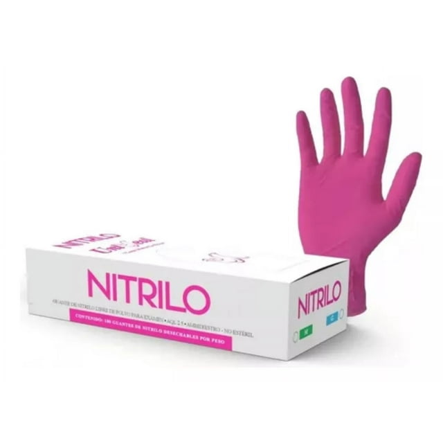 Guantes De Nitrilo Uniseal Colores Y Tallas 100pz