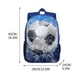 thumbnail image 2 of Ohufall Blue Printed Lightweight School Backpack For Students High Capacity Sports Travel Backpack, 2 of 2