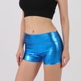 thumbnail image 5 of Daiosportswear Women'S Shiny Metallic Shorts High Waisted Rave Dance Bottoms,Shorts for Women, 5 of 6