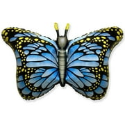 38 inch Butterfly - Royal Blue Foil Mylar Balloon - Party Supplies Decorations