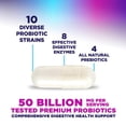 thumbnail image 3 of Probiotics 50 Billion CFU Per Serving - 10 Premium Strains + Digestive Enzymes & Prebiotics - Best Probiotic for Women & Men, Supports Immune, Gut Health, Constipation, Gas & Bloating - 120 Capsules, 3 of 9
