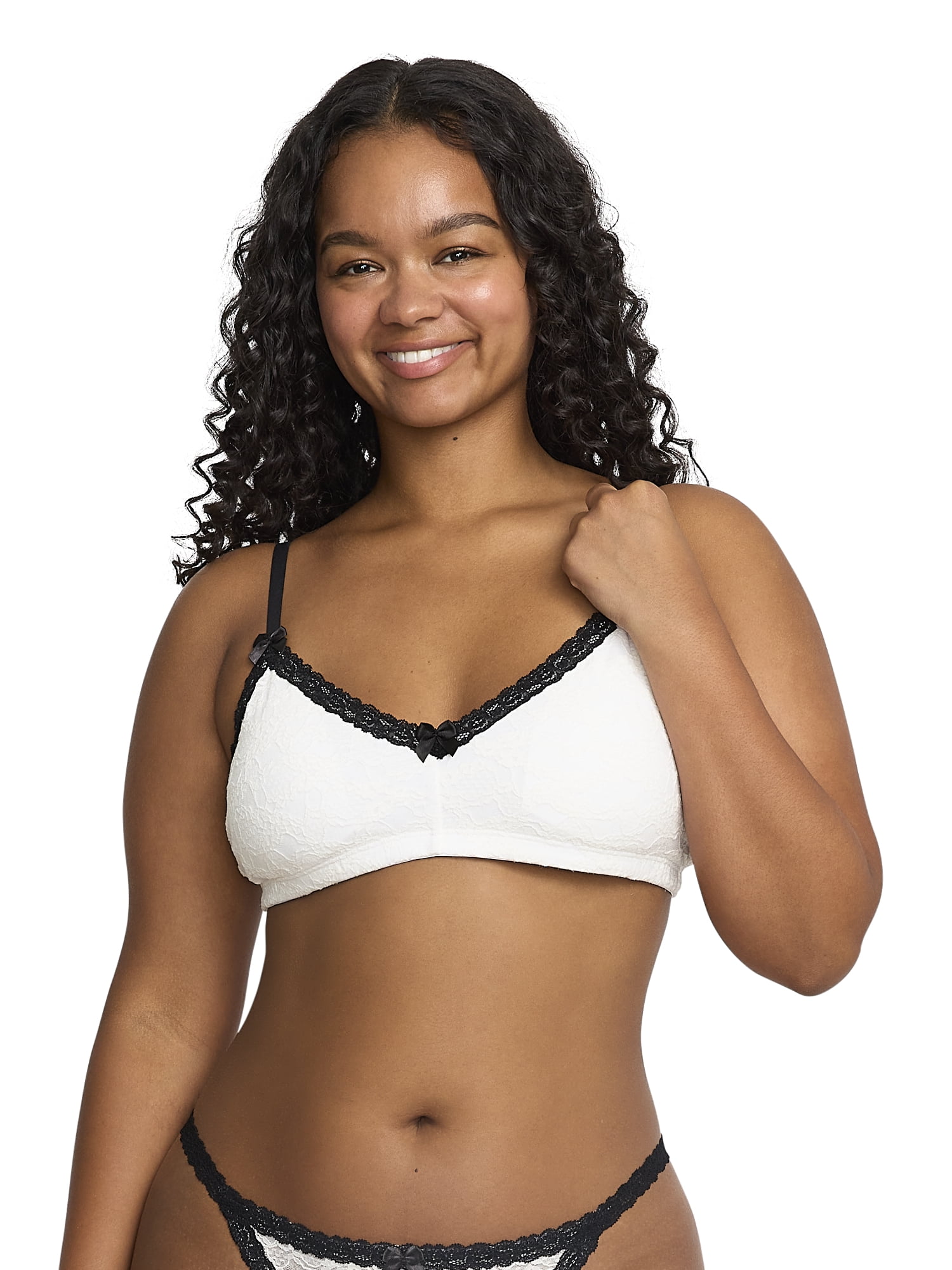 Mills by Millie Bobby Brown Women's Flirty Lace Triangle Bralette, Sizes XS-XXXL