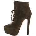 thumbnail image 5 of Luichiny Women's Rose Anna Bootie,Army (11), 5 of 8
