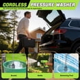thumbnail image 4 of Cordless Pressure Washer, Handheld Portable Power Washer with 2 Batteries & 6-in-1 Nozzle, 17FT High Pressure Hose, for Car/Garden/Patio/Home Cleaning, 4 of 8