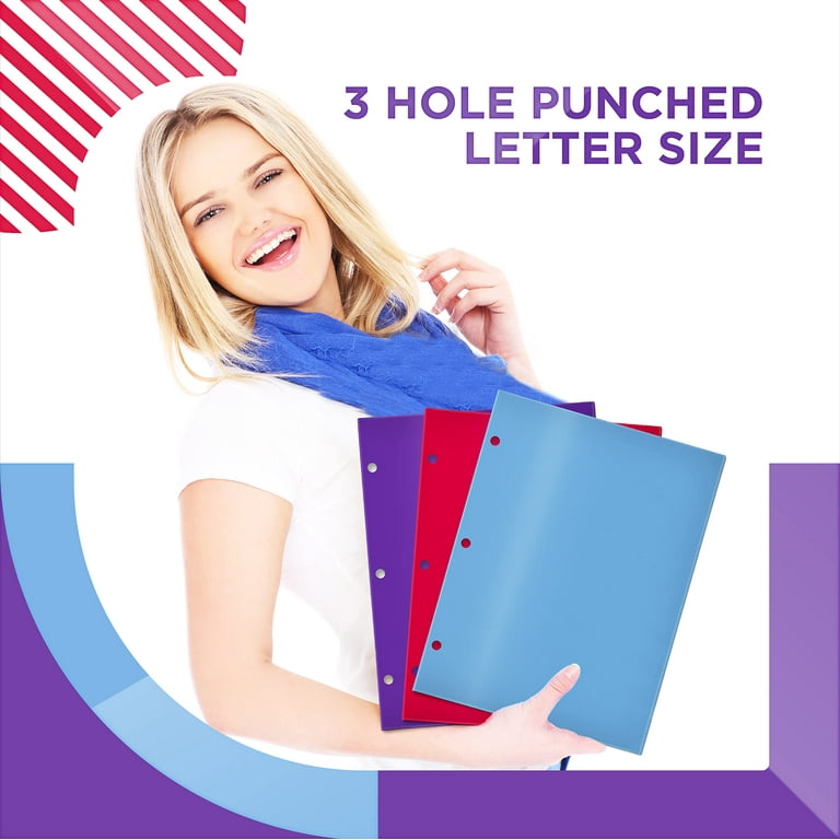 Buy Laminated Paper Two-Pocket Folders with 3-Hole Punch