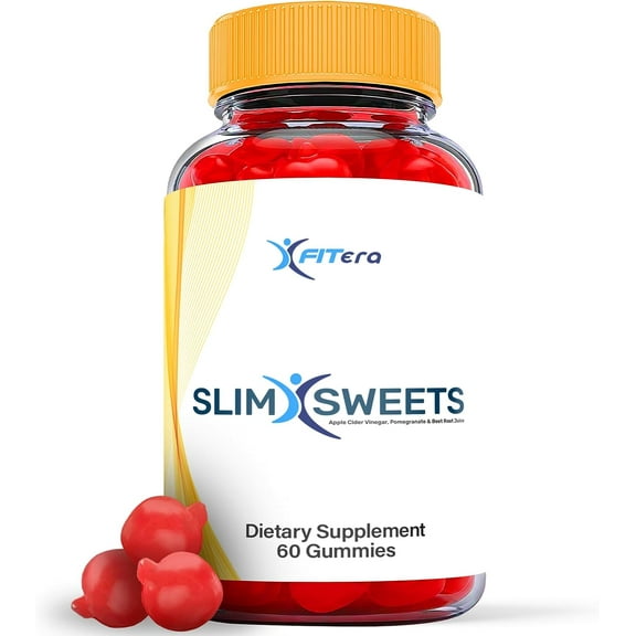 (1 Pack) Fitera Slim Sweets Keto ACV Gummies - Apple Cider Vinegar Supplement for Weight Loss - Energy & Focus Boosting Dietary Supplements for Weight Management & Metabolism - Fat Burn - 60 Gummies