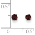 thumbnail image 2 of Primal Gold 14 Karat White Gold Garnet 3mm Stud Earrings, 2 of 4