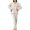 White, variant on SwiftWear Women's Black/White Coral Fleece Pajama Set Cozy Flannel Sleepwear & Loungewear Soft Warm Winter Pajamas with Elastic Waistband