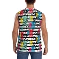 thumbnail image 4 of Balery Trendy Colorful Pineapples 1 Camisetas sin mangas para hombre, absorbe la humedad y protege contra el mal olor.-Small, 4 of 7