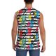 thumbnail image 4 of Balery Trendy Colorful Pineapples 1 Camisetas sin mangas para hombre, absorbe la humedad y protege contra el mal olor.-Large, 4 of 7