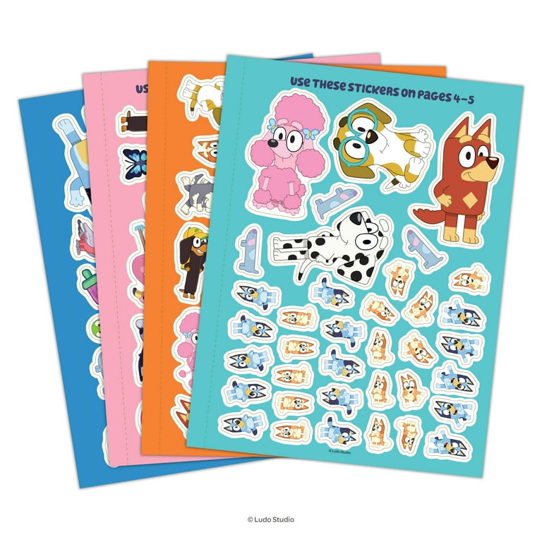Bluey 32-Page Sticker and Activity Book, Over 200 Stickers