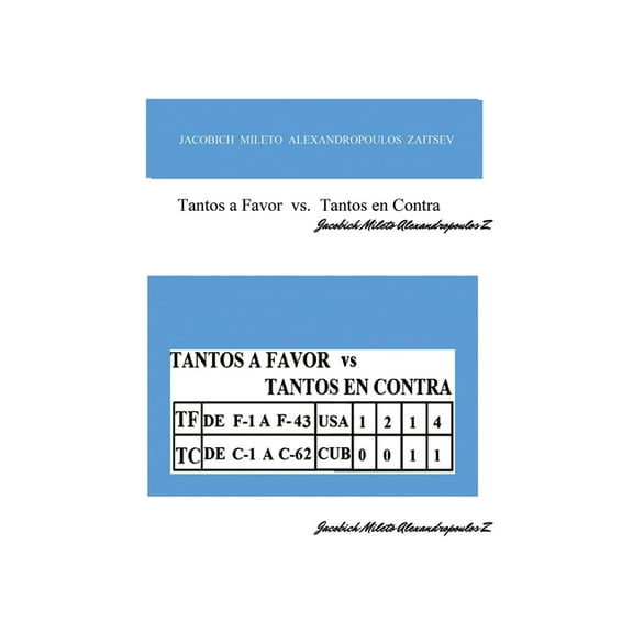 Tantos a favor vs Tantos en Contra, (Hardcover)