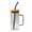 F, variant on Ybomd,Glass Cups with Bamboo Lids and Straws,Iced Coffee Glasses,Drinking Glasses Iced Coffee Juices Beer Cocktail Cups Smoothie Cup for Home Dinning Bar Party