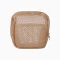 thumbnail image 1 of Bolsas de Maquillaje de Cuadrícula Duraderas 1 Pc Beige de Poliéster, 1 of 1