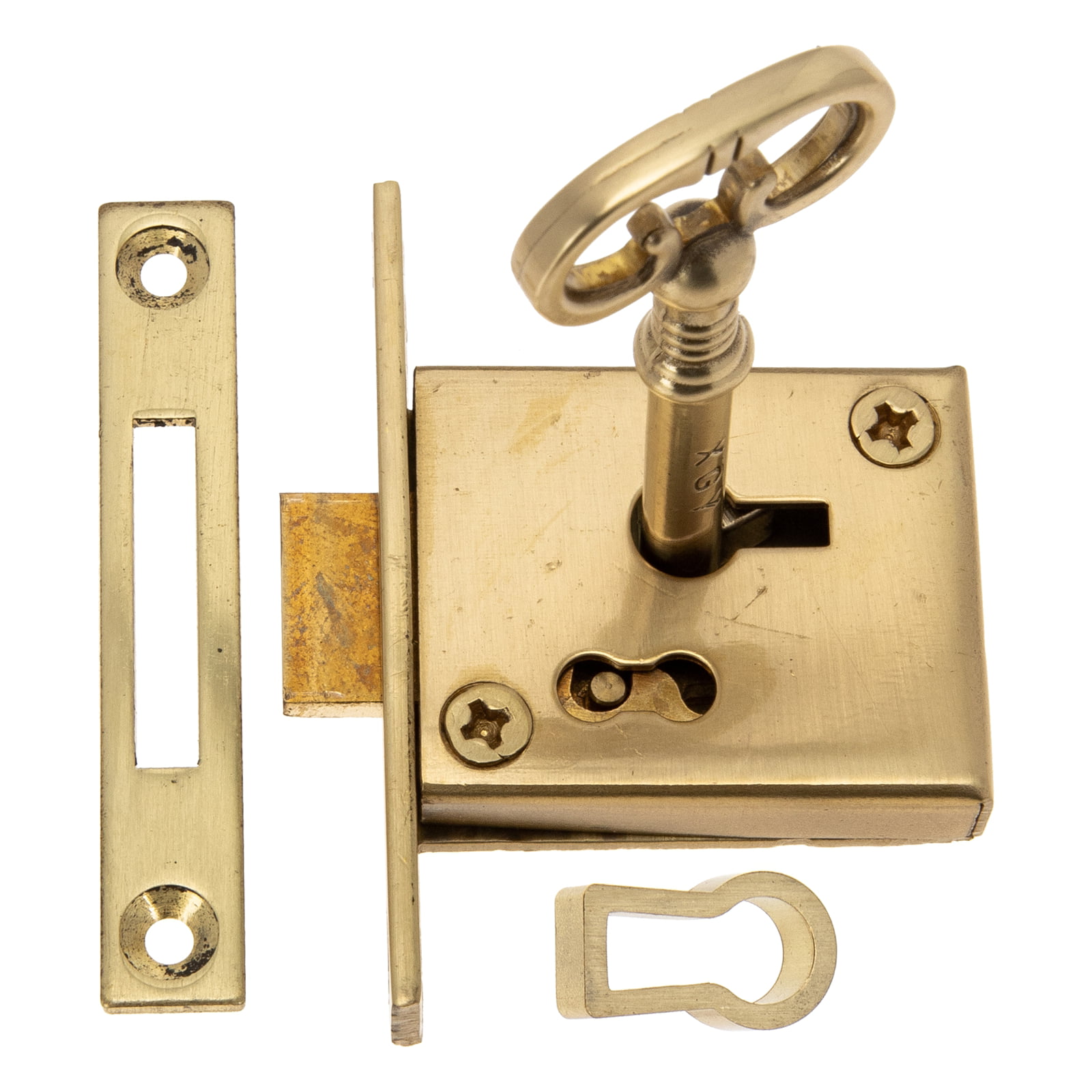 1 Set Desk Locks for Drawers with Key Decorate Retro Cabinet Door Lock with  Key Drawer Lock Pure Copper Cupboard Lock Antique Spring Lock Drawer