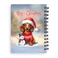 thumbnail image 2 of Merry Christmas Woofmas Xmas Noel Dachshund Santa Snowman Spiral Bound Journal Wiener Dog Lover Gifts Idea 5x7in Spiral Notebook - 13016, 2 of 5