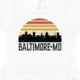 thumbnail image 3 of Inktastic Baltimore Maryland Skyline Sunset Girls Toddler Dress, 3 of 4