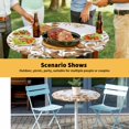 thumbnail image 6 of Elastic Fitted Round Tablecloth, Brown Yellow Eucalyptus Leaves Waterproof Stretch Table Cover for 45"-54" Tables, Watercolor Spring Summer Botanical Washable Outdoor Tablecloths for Patio, Picnic, 6 of 9