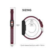 iTech Active 3 Unisex Adult Smartwatch Fitness Tracker, Merlot, Silicone Strap